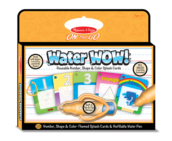 Water Wow! Number, Color, Shape Cards - On the Go Travel Activity