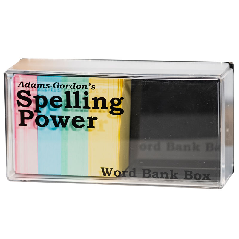 Spelling Power Word Bank Box with Blank Word Cards