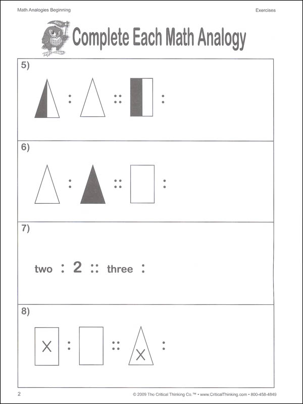 critical thinking math analogy