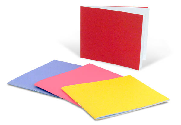 Bright Blank Books Assorted Colors (4.25" x 5.5") Horizontal, Pack of 10