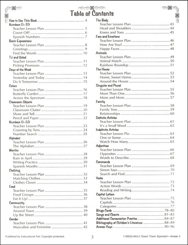 Teach Them Spanish! Grade 3 | Instructional Fair | 9781568228426