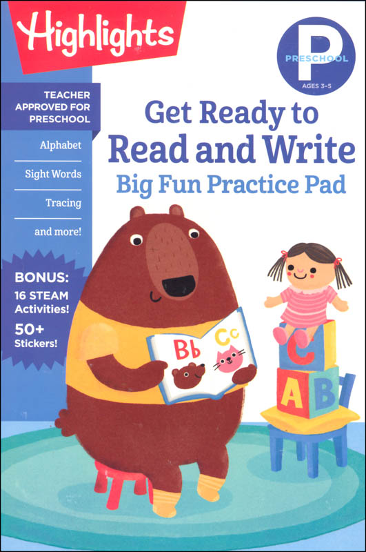 Preschool Get Ready to Read and Write Big Fun Practice Pad