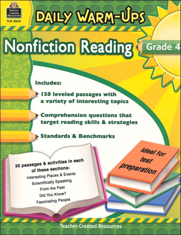 Daily Warm-Ups: Nonfiction Reading Grade 4 | Teacher Created Resources ...