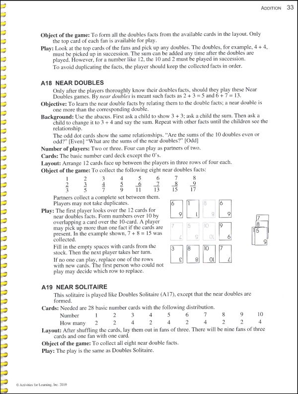 Math Card Games Book Only Activities for Learning 9781931980418