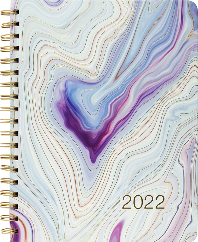 Blue Agate 2022 16-Month Desk Calendar (September 2021 - December 2022)