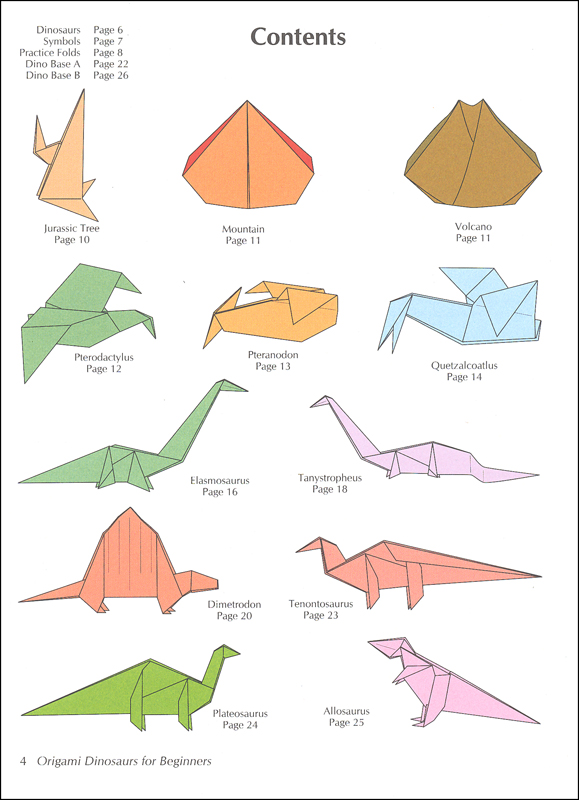 Dinosaur Origami For Kids Easy