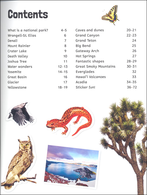 Sticker Encyclopedia National Parks DK Children 9780744033304