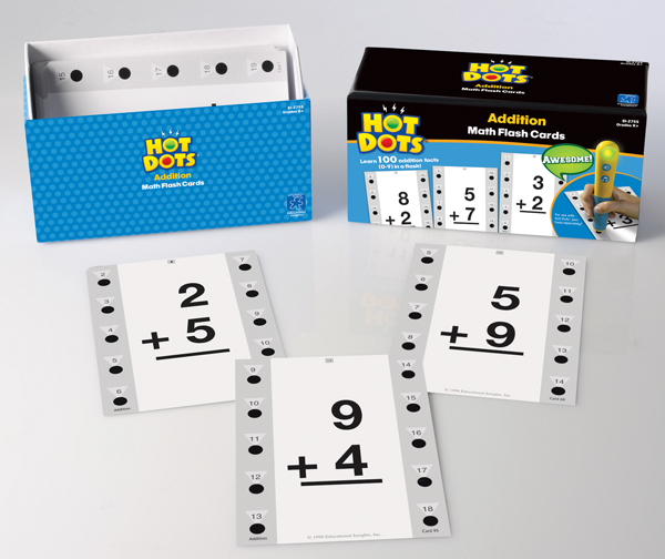 Educational Insights 2756 Hot Dots Math Flash Cards More Addition for sale online 