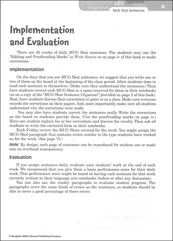 Write Source (2012 Edition) Grade 8 Daily Language