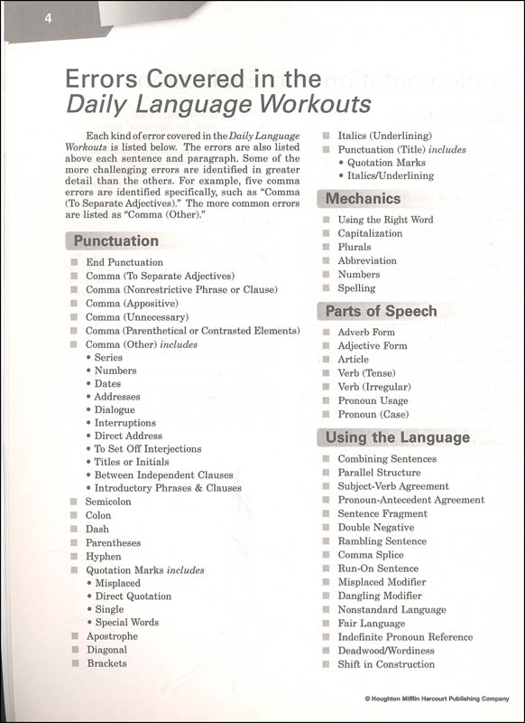 6 Day Write Source Daily Language Workouts with Comfort Workout Clothes
