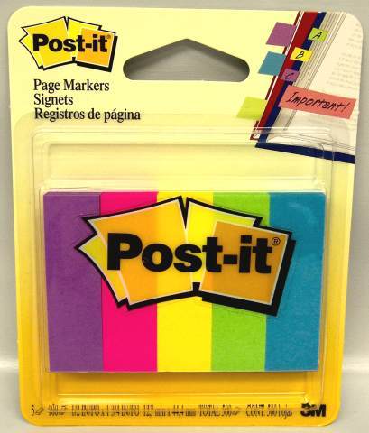 Post-It Page Markers 1/2" x 2" Ultra Colors