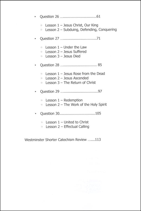 Westminster Shorter Catechism for Kids: Workbook 3 - Christ, Our ...