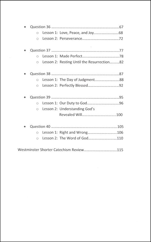 Westminster Shorter Catechism for Kids Workbook 4 Salvation