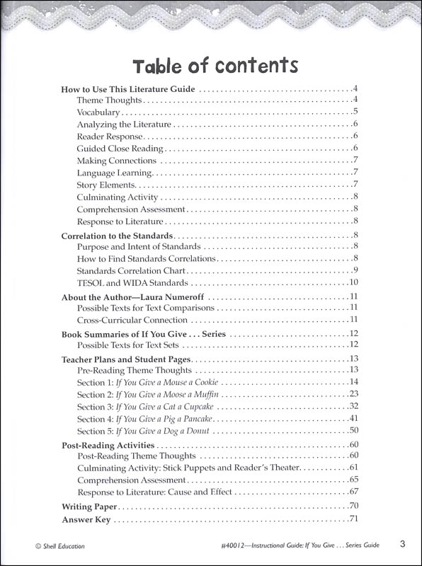 Great Works Instructional Guides for Literature If You Give Series Shell Education 9781480769915