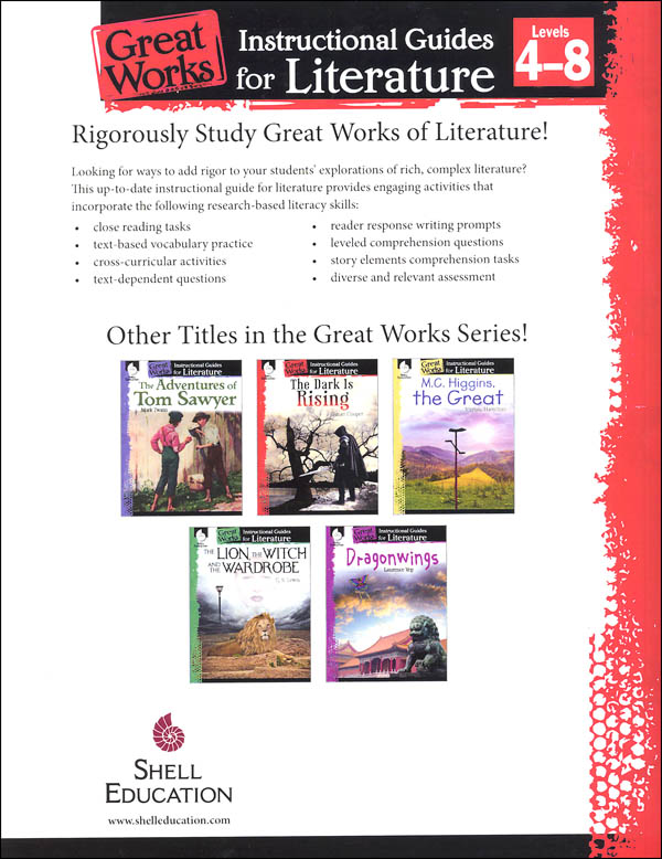 Great Works Instructional Guides For Literature Maniac Magee Shell   026866b 