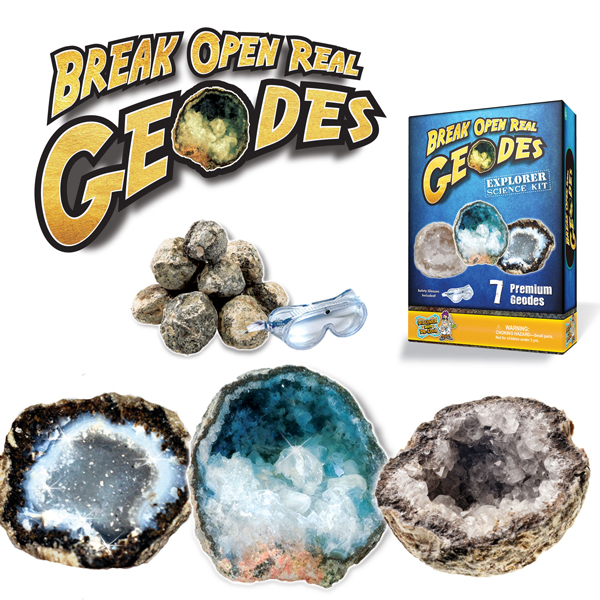 Break Open Real Geodes Explorer (7 geodes) Dr. Cool Science
