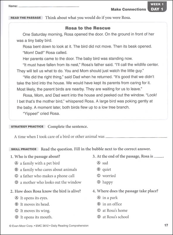 Evan Moor Corp Daily Reading Comprehension Grade 6 Answer Key Sandra Roger s Reading Worksheets