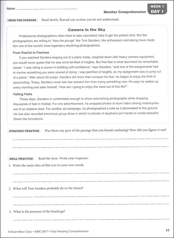 class 7 comprehension practice reading worksheets seventh grade