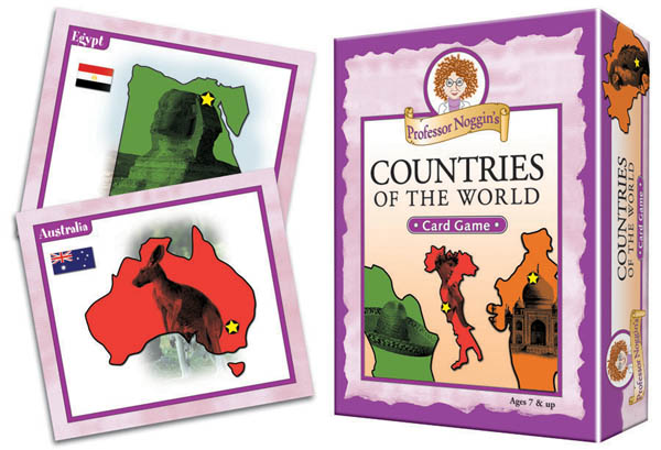 Countries of The World Card Game 2010 Professor Noggins OUTSET Media Ages 7 for sale online 