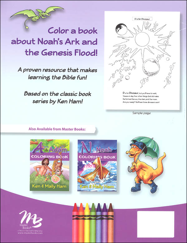 D is for Dinosaur Coloring Book Master Book Publishers 9781683440154