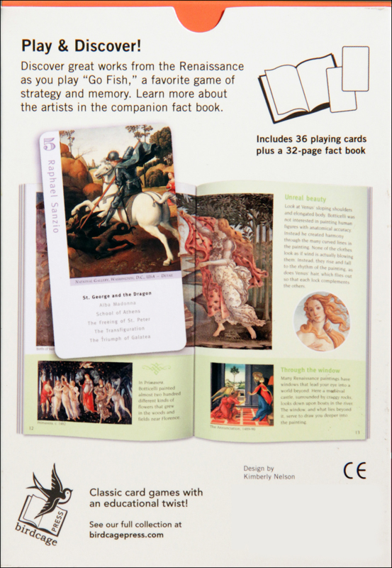 Go Fish for Renaissance Artists Card Game, Bk Birdcage Books Publishing