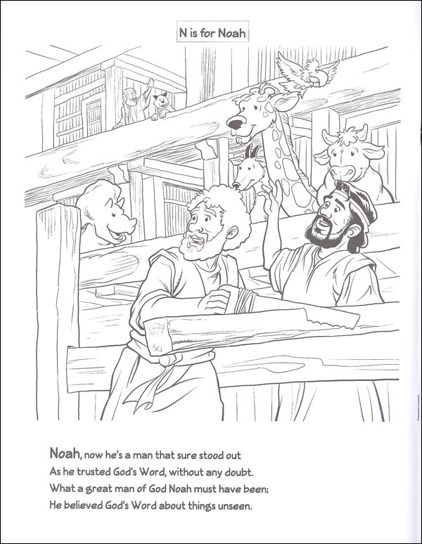N is for Noah Coloring Book | Master Book Publishers | 9781683440161