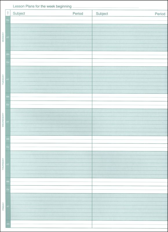 teachers plan book template