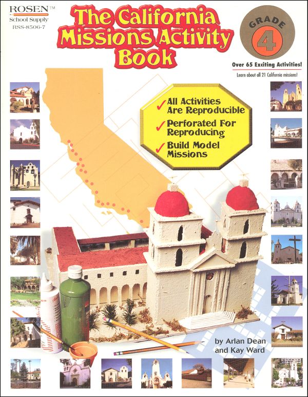 California Missions Activity Book Rosen School Supply 9780404285067