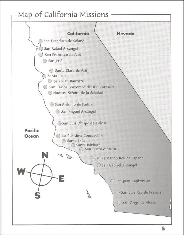 California Missions Activity Book Rosen School Supply 9780404285067