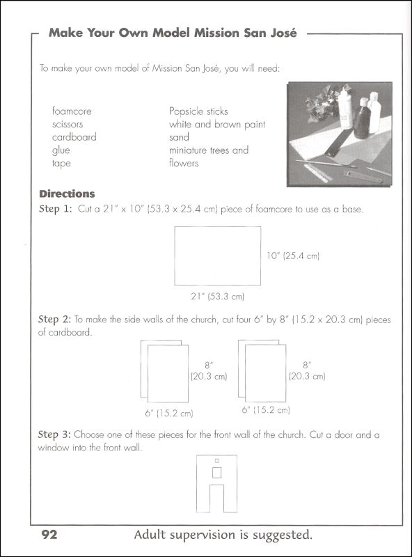 California Missions Activity Book Rosen School Supply 9780404285067