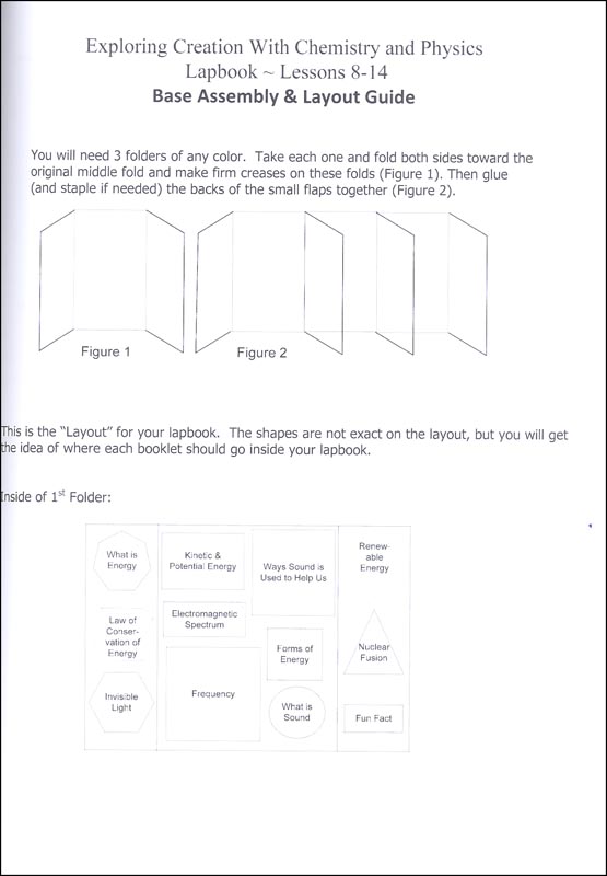 Apologia exploring creation with chemistry and physics lapbook printed