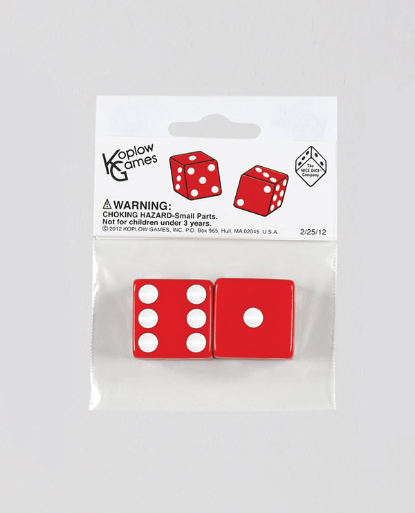 Red Dice - 25mm (1") One Pair
