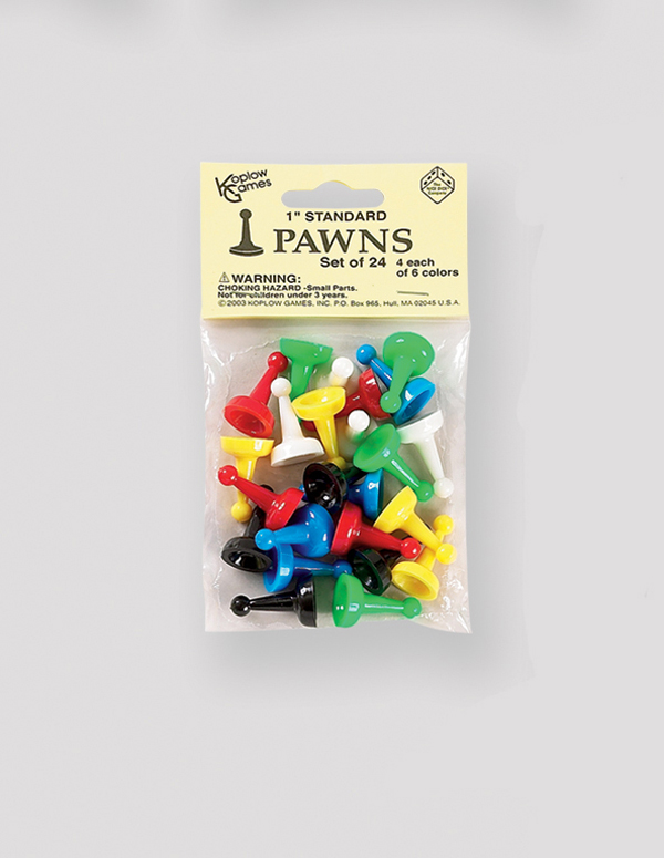 Standard Pawns - 1" (Set of 24 Assorted)