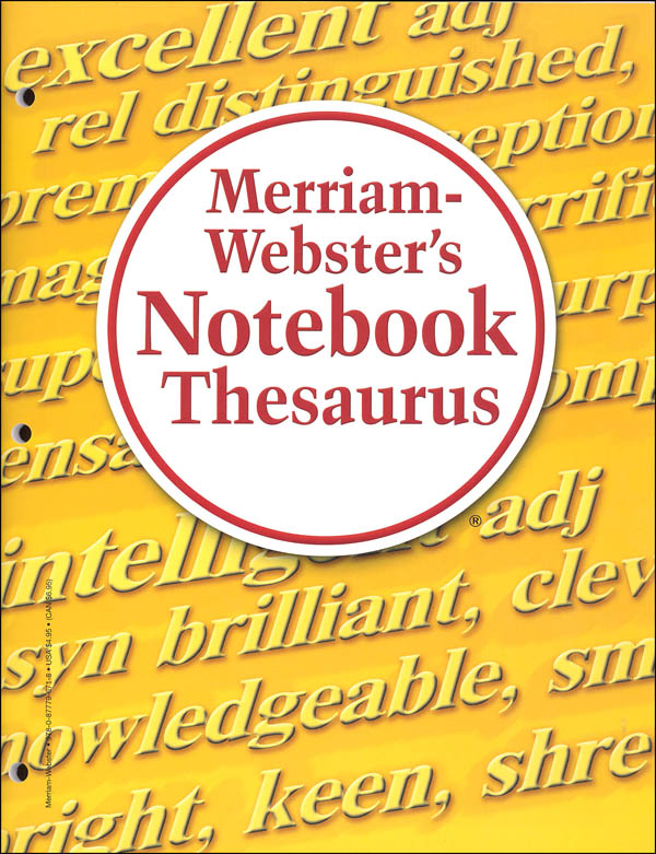 Three Hole Punched Paperback MERFSP0566 Merriam-Webster Notebook Dictionary 80 Pages 