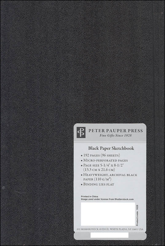 Black Paper Sketchbook Peter Pauper Press 9781441331625