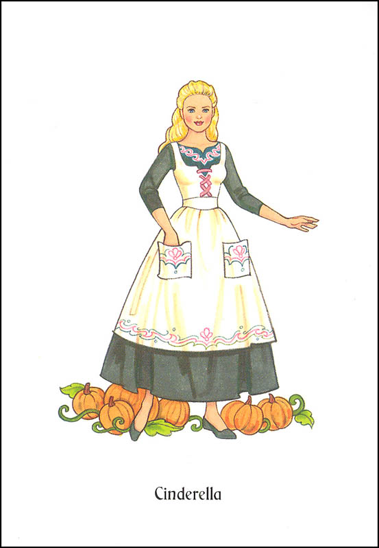 Glitter Cinderella Sticker Paper Doll Dover Publications 9780486456522