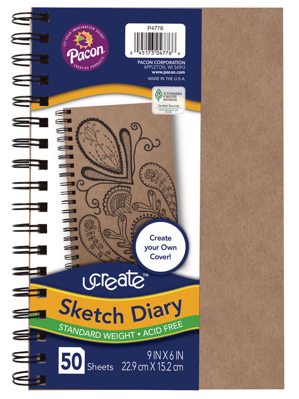 uCreate Create Your Own Sketch Diary Natural Cover (9