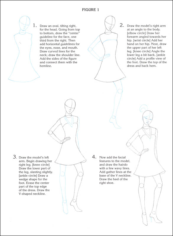 How to Draw Fashion Figures (Creative Haven How to Draw) | Dover ...