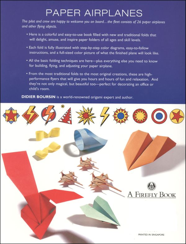 Origami Paper Airplanes Firefly Books 9781552096161