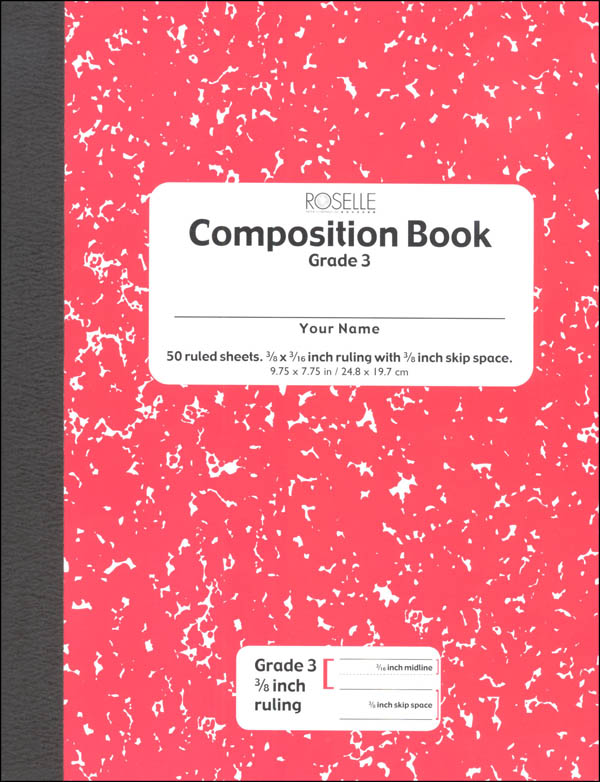 Pacon Composition Book Soft Cover, Ruled - Red Marble (50 sheets)