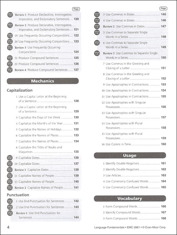 Language Fundamentals Grade 1 - Revised Edition | Evan-Moor | 9781629382173