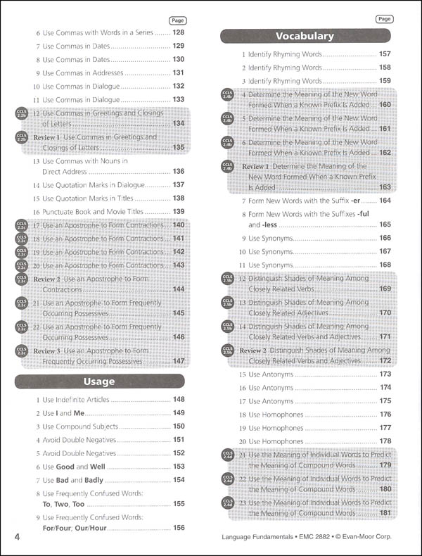 Language Fundamentals Grade 2 - Revised Edition | Evan-Moor | 9781629382180