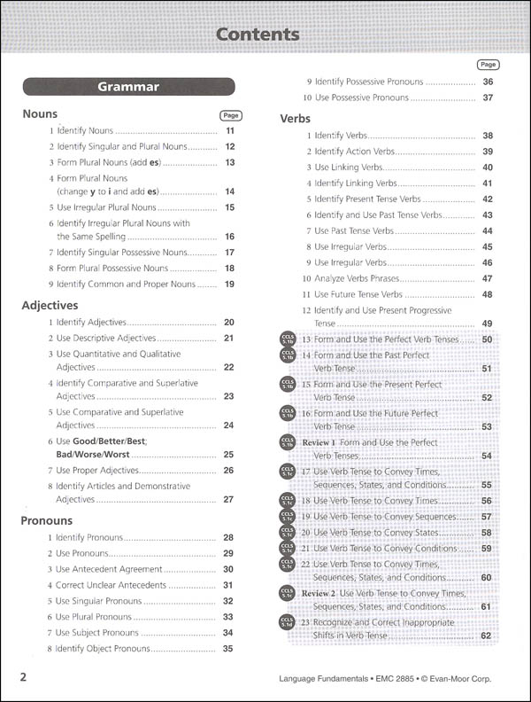 Language Fundamentals Grade 5 - Revised Edition | Evan-Moor | 9781629382210