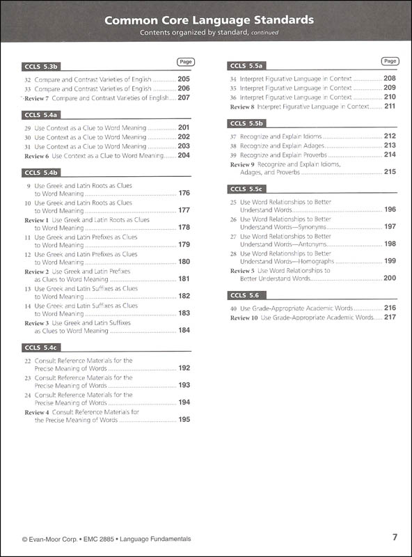 Language Fundamentals Grade 5 - Revised Edition | Evan-Moor | 9781629382210