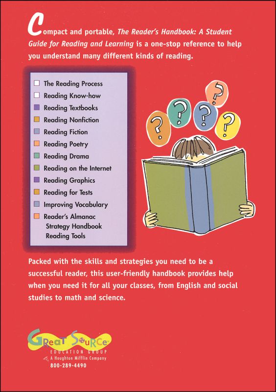 Reader's Handbook Gr 6-8 (Red) | Great Source | 9780669488579