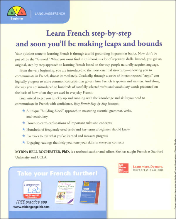 Easy French StepByStep McGrawHill Professional 9780071453875