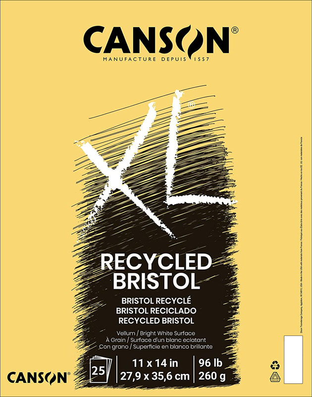 Canson XL Recycled Bristol - 2 sided Pad (11" X 14")