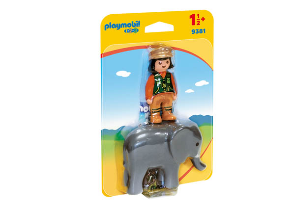 Zookeeper with Elephant (Playmobil 1-2-3)
