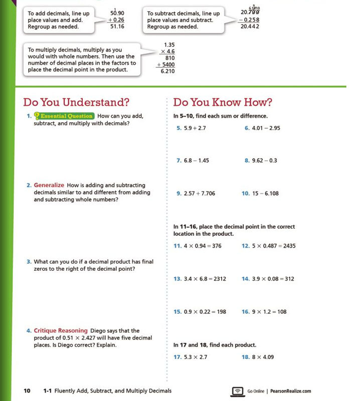 Envision Math Workbook Grade 6 Printable