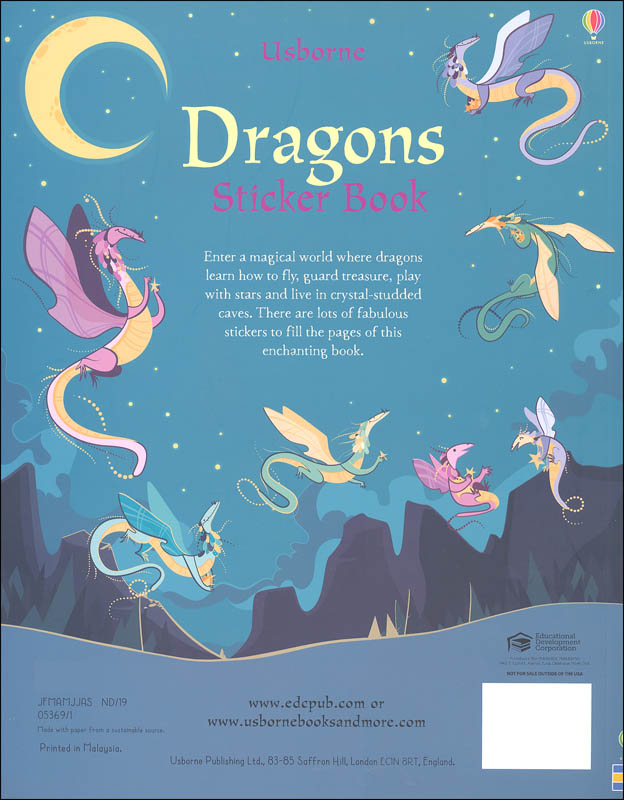Dragons Sticker Book Usborne 9780794548704